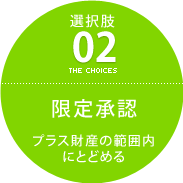 選択枠02 限定承認 プラス財産の範囲内にとどめる